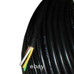 One 100' Long 14 Gauge 4 Wire Round Trailer Light Cable Wiring Harness