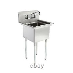 One Compartmnet Stainless Steel Sink Utility Commercial Laundry Kitchen