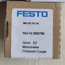One NEW FESTO pressure gauge MA-50-16-1/4 356759 spot stock