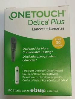 One Touch Delica Plus Sterile Lancets 0.32 mm 30 Fine Gauge 100 Count Pack of 12
