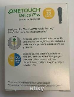 One Touch Delica Plus Sterile Lancets 0.32 mm 30 Fine Gauge 100 Count Pack of 12
