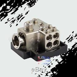 PLATINUM POWER GROUND DISTRIBUTION BLOCK 1/0 or 2 IN & one 4 & four 8 GAUGE OUT