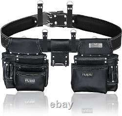 Pouch Framers Combo Belt Tool Kit Heavy Duty Gauge Leather Rig Riveted Organizer