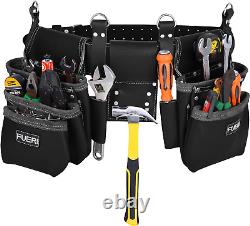 Pouch Framers Combo Belt Tool Kit Heavy Duty Gauge Leather Rig Riveted Organizer