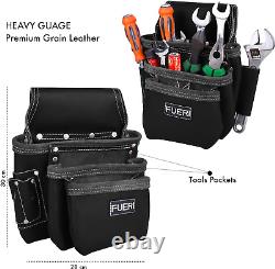 Pouch Framers Combo Belt Tool Kit Heavy Duty Gauge Leather Rig Riveted Organizer