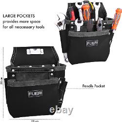 Pouch Framers Combo Belt Tool Kit Heavy Duty Gauge Leather Rig Riveted Organizer