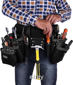 Pouch Framers Combo Belt Tool Kit Heavy Duty Gauge Leather Rig Riveted Organizer