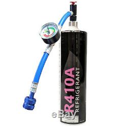 R410A Refrigerant 28.2oz Disposable One Step Can With Gauge&Hose 1/4 Connection