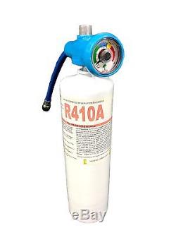 R410A Refrigerant 28.2oz Disposable One Step Can With Gauge&Hose 1/4 Connection