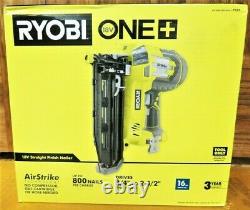 RYOBI ONE+ 18V Cordless AirStrike 16Gauge 2-1/2 Straight Finish Nailer ToolOnly