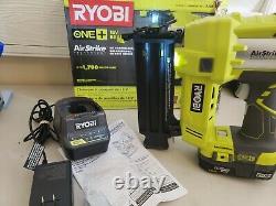 RYOBI P320 18-Gauge Cordless Brad Nailer 18-Volt ONE+ AirStrike Battery &Charger