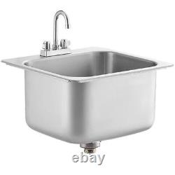 Regency 20 x 16 x 12 20 Gauge Stainless Steel One Compartment Drop-In Sink with