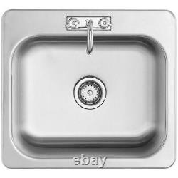 Regency 20 x 16 x 12 20 Gauge Stainless Steel One Compartment Drop-In Sink with