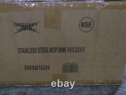 Regency 25 16-Gauge Stainless Steel One Compartment Floor Mop Sink 20 x 16