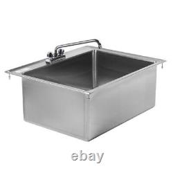 Regency 28 x 20 x 12 16-Gauge Stainless Steel One Compartment Drop-In Sink with