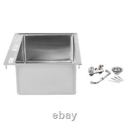 Regency 28 x 20 x 12 16-Gauge Stainless Steel One Compartment Drop-In Sink with