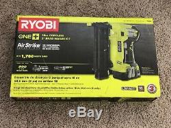Ryobi 2 Brad Nailer Kit with Battery 18-V ONE+ Cordless AirStrike 18-Gauge