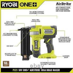 Ryobi ONE+ 18V 18-Gauge Cordless AirStrike Brad Nailer (Tool Only)