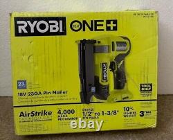 Ryobi ONE+ 18V Cordless Airstrike 23-Gauge Pin Nailer (Tool Only) New Open Box