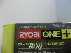 Ryobi P318 18-Volt ONE+ AirStrike 23-Gauge Cordless Pin Nailer Power Tool Only