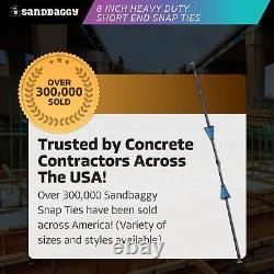 Sandbaggy 8 x 4 ¾ Heavy Duty Snap Ties For Concrete Forms (3,350 lb SWL)