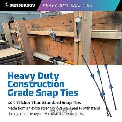 Sandbaggy 8 x 4 ¾ Heavy Duty Snap Ties For Concrete Forms (3,350 lb SWL)