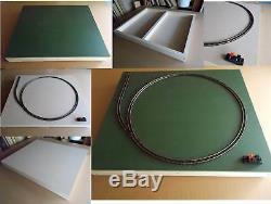 Small model railway baseboard with N gauge layout in new Peco Code 80 Setrack