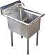 Stainless Steel One Compartment Mop Sink 30x24 Bowl Size 24x18 With Faucet