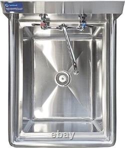 Stainless Steel One Compartment Mop Sink 30x24 Bowl Size 24x18 with Faucet