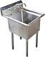 Stainless Steel One Compartment Mop Sink 30x29 Bowl Size 24x24 With Faucet