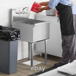 Steelton 18 16-Gauge Stainless Steel One Compartment Commercial Utility Sink 1