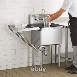 Steelton 18 16-Gauge Stainless Steel One Compartment Commercial Utility Sink wit