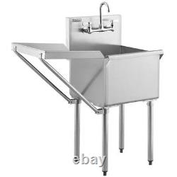 Steelton 18 16-Gauge Stainless Steel One Compartment Commercial Utility Sink wit