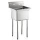 Steelton 23 1/2 18-gauge Stainless Steel One Compartment Commercial Sink