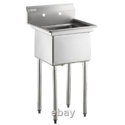 Steelton 23 1/2 18-Gauge Stainless Steel One Compartment Commercial Sink