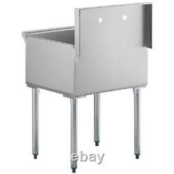 Steelton 24 16-Gauge Stainless Steel One Compartment Commercial Utility Sink 2