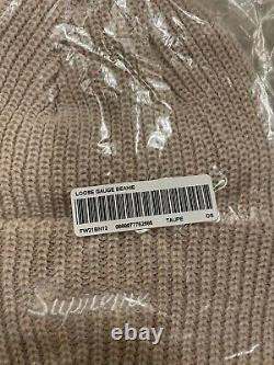 Supreme Fw21 Loose Gauge Beanie Hat Taupe Authentic New In Hand