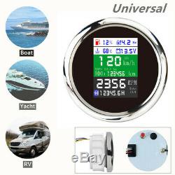 Universal Multifunction Gauge Car GPS Odometer Speedometer For Marine Boat Yacht