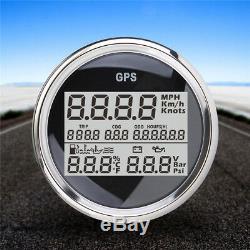 Universal Multifunction Gauges Anti-Fog Glass Car 85mm GPS Speedometer Odometer