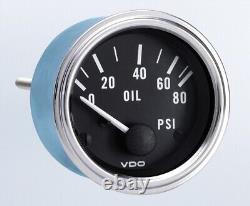 VDO Series 1 Oil Pressure GAUGE 350-303 80 PSI -LAST ONE VDO PHASED OUT