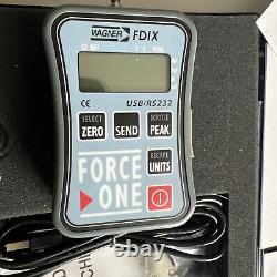 Wagner Fdix Force One Digital Force Gauge With Wagner Ftk 100 Force Test Standar