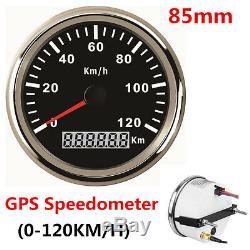 Waterproof GPS Digital Speedometer Gauge 120KM/H For Auto Car Truck Marine 85mm