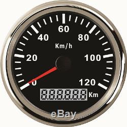 Waterproof GPS Digital Speedometer Gauge 120KM/H For Auto Car Truck Marine 85mm