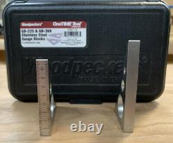 Woodpeckers Gauge Blocks GB-225 & GB-369 One Time Tool With Hard Case