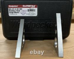 Woodpeckers Gauge Blocks GB-225 & GB-369 One Time Tool With Hard Case