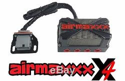X4 Air Valve Manifold Wire Harness Dual Digital Gauges & AVS 7 Switch Box Black