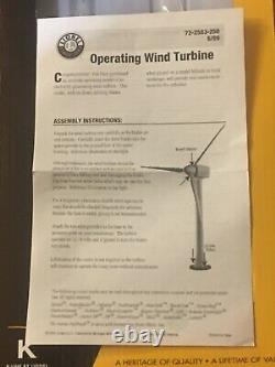 1(un)lionel K-line O Jauge Powered Wind Turbine 6-22583