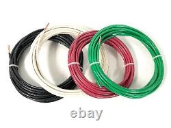 100' Feet Ea Thhn Thwn-2 8 Awg Gauge Red Black Blanc + 100 Pieds 10 Awg Vert