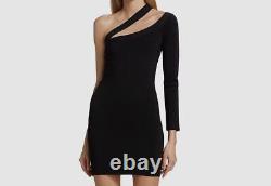 300 $ Gauge 81 Femme Black One Sleeve Mini Taille De Robe S