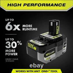 Batterie Ryobi One+ De Haute Capacité 18 Volts Li-ion Led Fuel Gauge 6.0 Ah (2-pack)